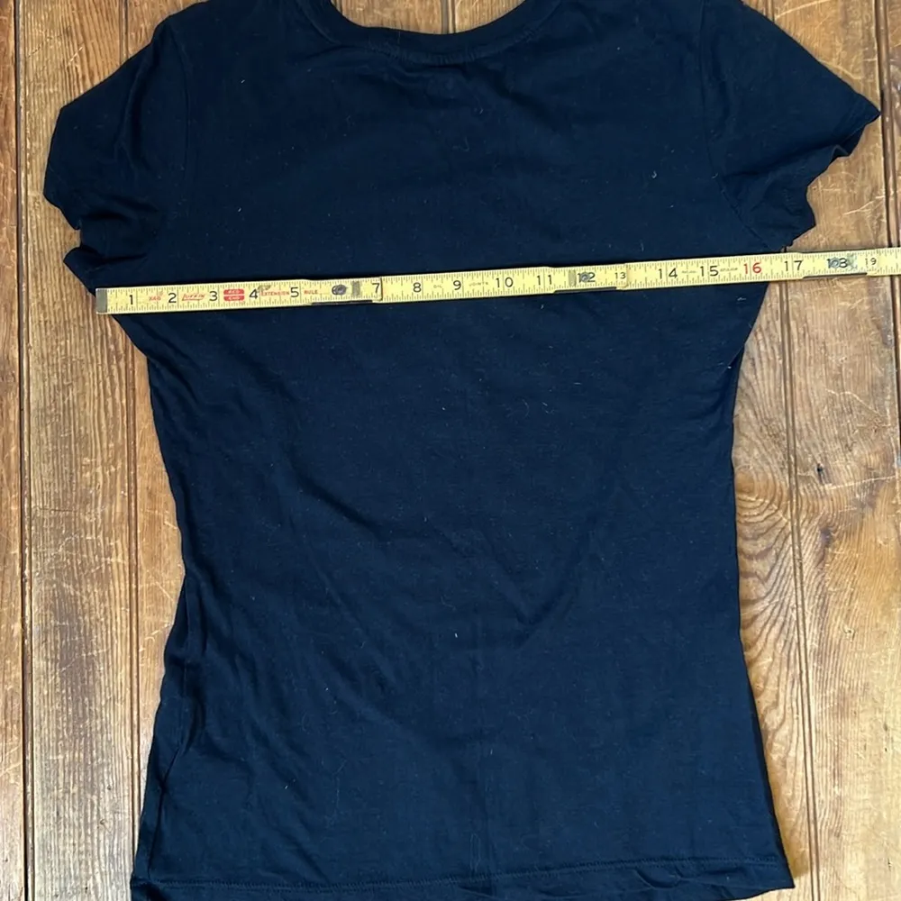 Women’s Armani Exchange Black Fitted Graphic Short Sleeve Tee eagle size small - Image 4