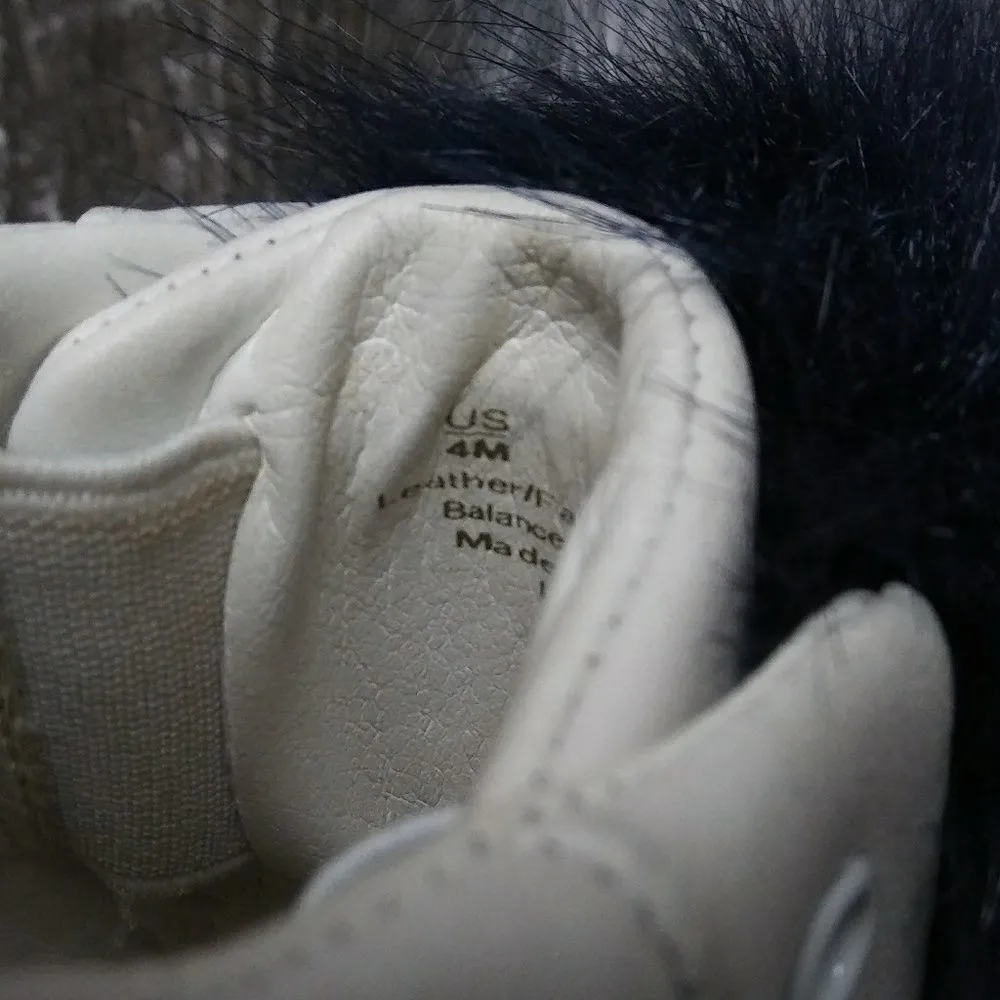 SAM EDELMAN Fuzzy White Sneaker Sz 4 - Image 7