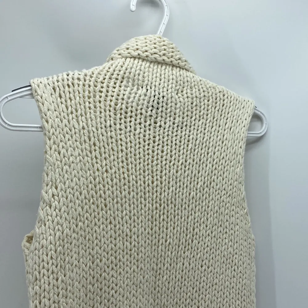 The Limited hand knit sleeveless roll neck top 90s - Image 6