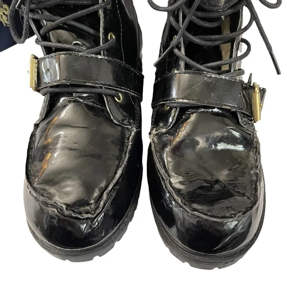 US Polo Assn Madison Black And Cream Faux Fur Lined Boots - Image 6