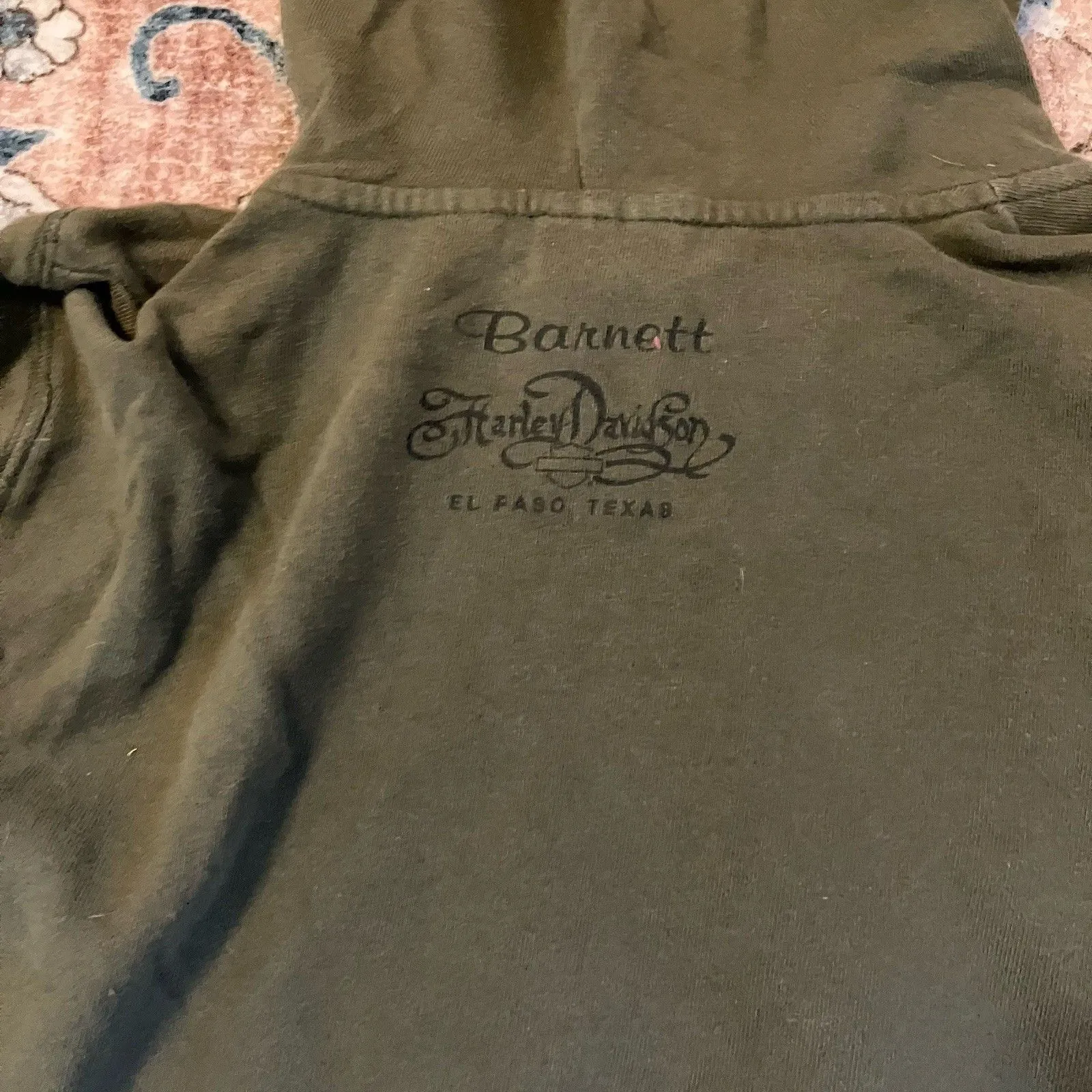 Harley Davidson Hoodie El Paso, Texas Size Large Barnett Sweatshirt Black - Image 8