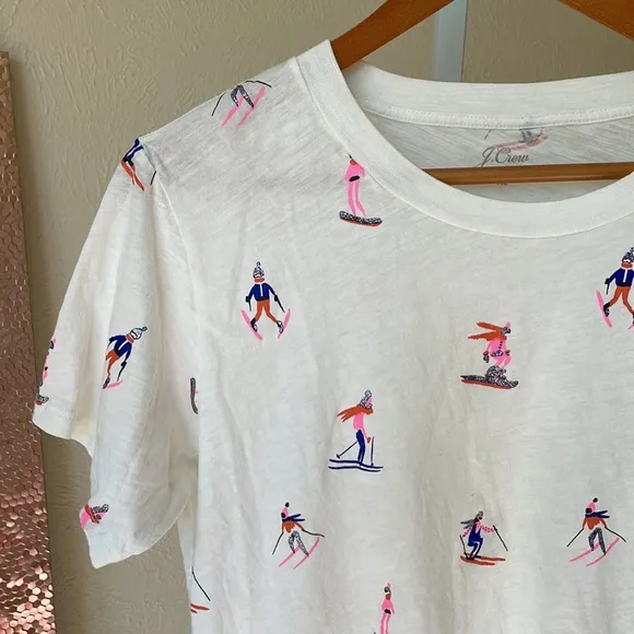 J.Crew tossed skiers sparkly white cotton tee - Image 2