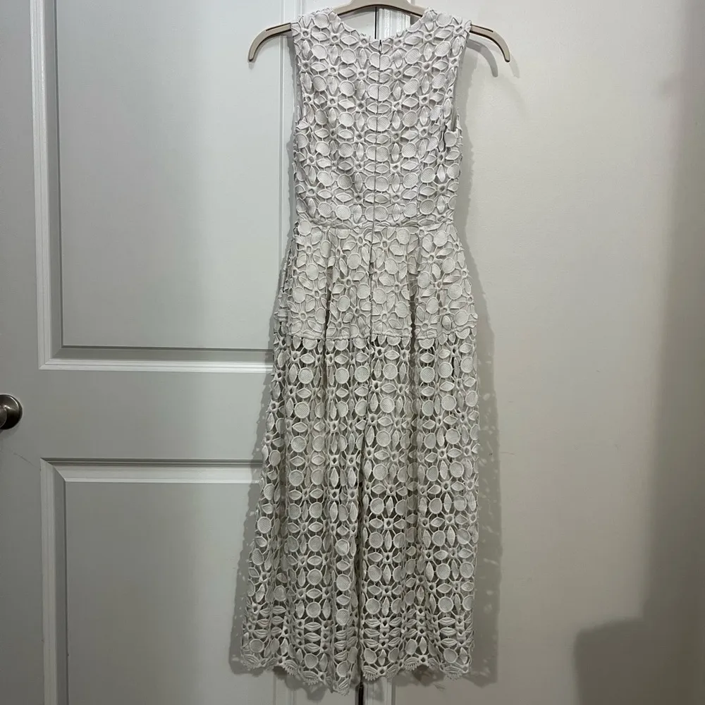 Nicholas White Tiered Lace Dress Size 2 US $695 - Image 6