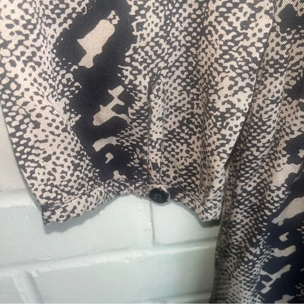 NWT Anthropologie Bel Kazan $148 Snakeskin Odessa Midi Dress Front Slit L Brown Size L - Image 12