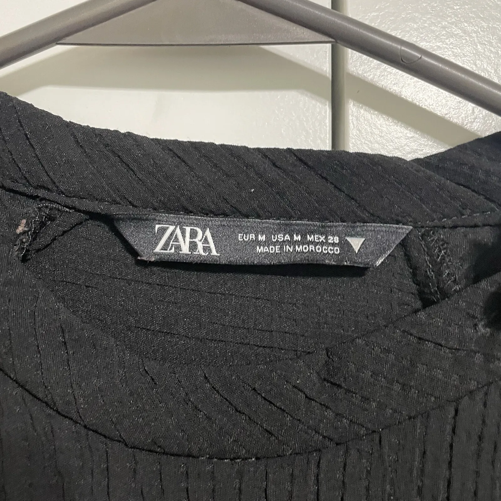 ZARA  Oversized Pullover Medium Black Blouse Business‎ Casual Office - Image 3