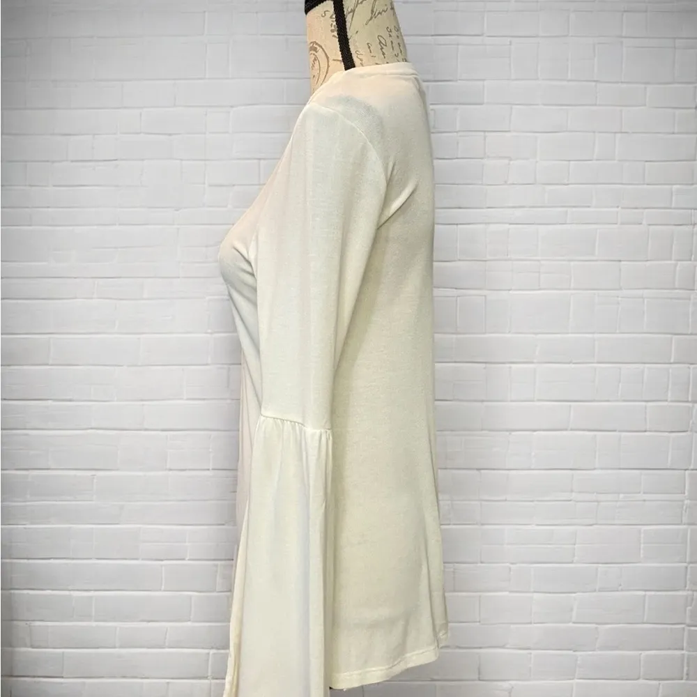 Calvin Klein Women’s Bell Sleeve Sweater Cream Size S NWT - Image 2