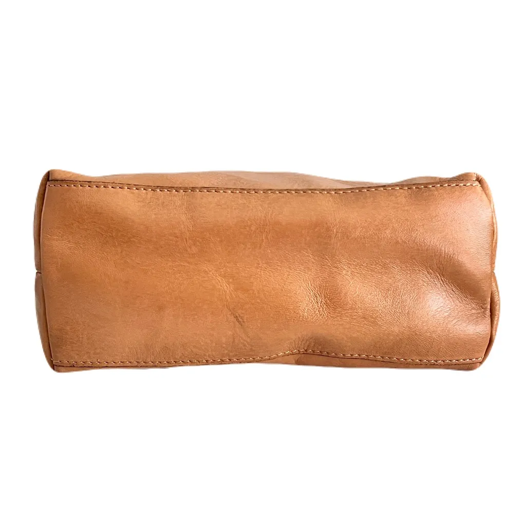 Patricia Nash Tan ‘Novella’ Rose Tooled Leather Frame Convertible Bag in “Tiger” - Image 5