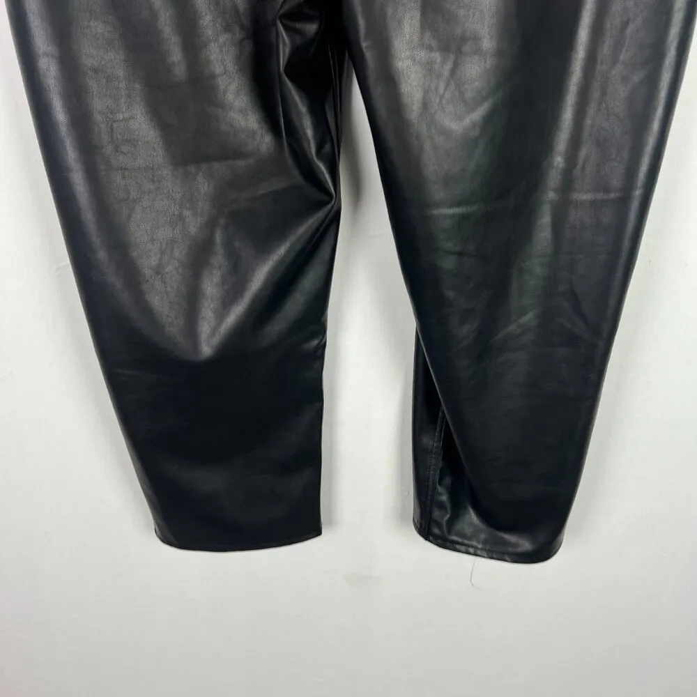 NWT  Curve Love Ankle Straight Vegan Leather Pant 33 16S - Image 9