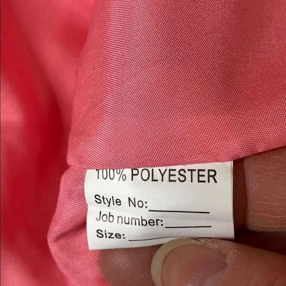 IZIDRESS Coral One Shoulder Ruffle Bow Dress NWT Pink - Image 8