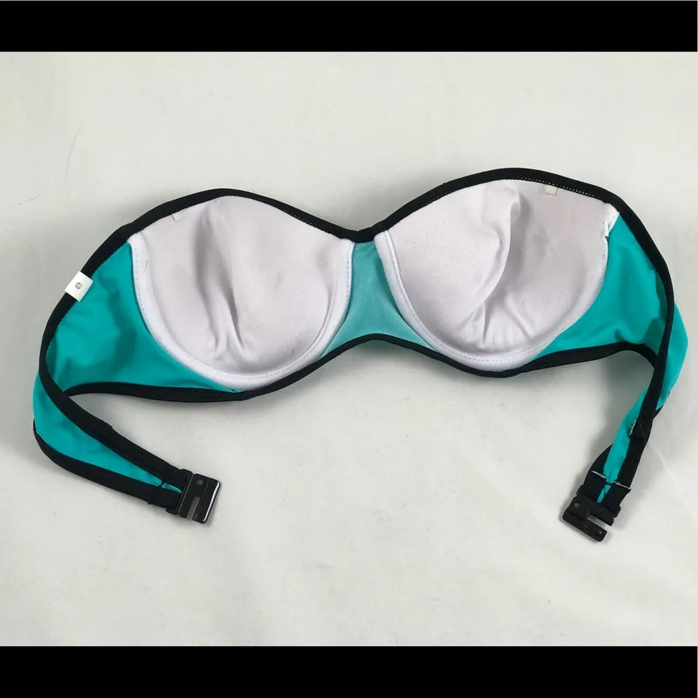 27 S Turq Tube Swimsuit Top - Image 3