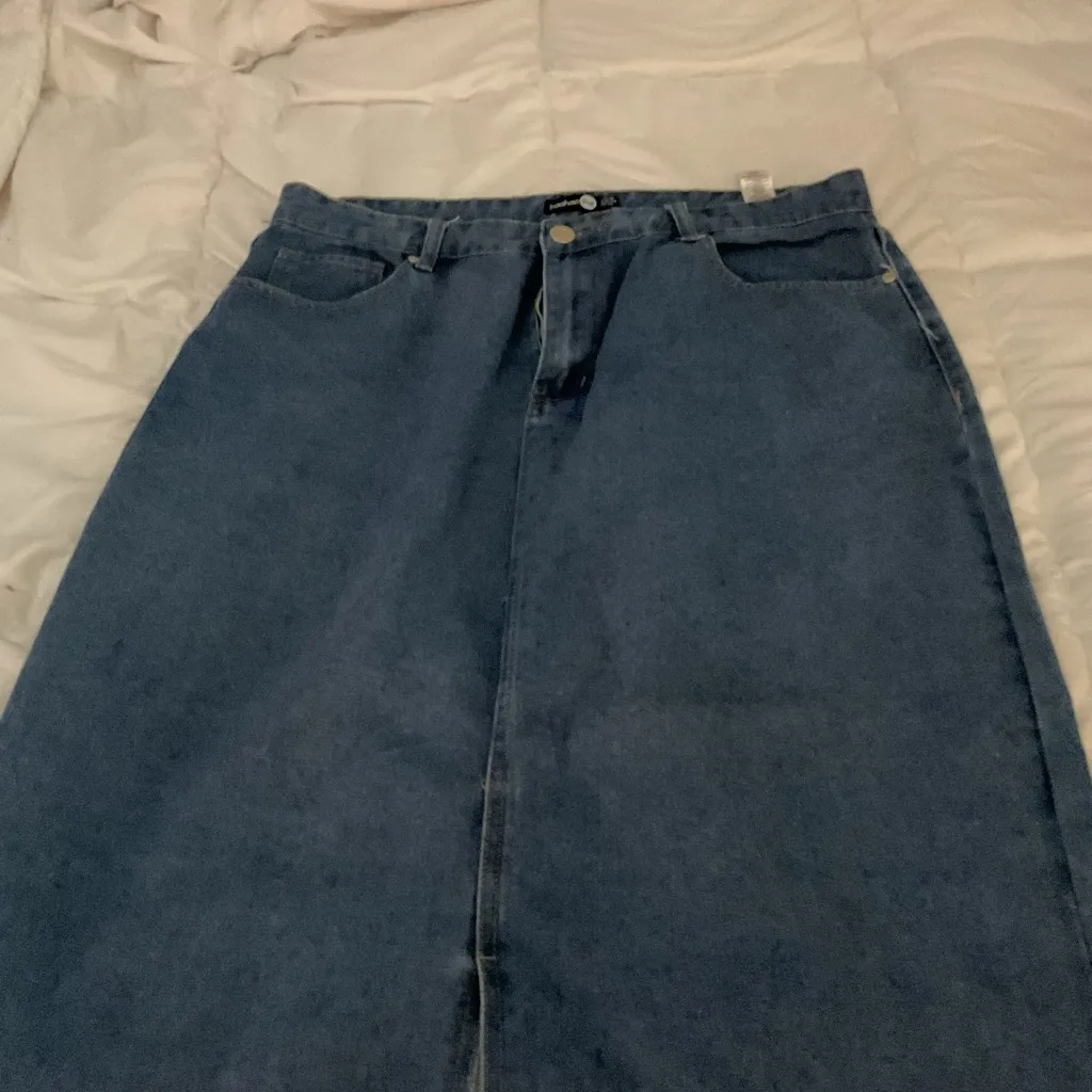 Boohoo Blue Denim Skirt - Image 2