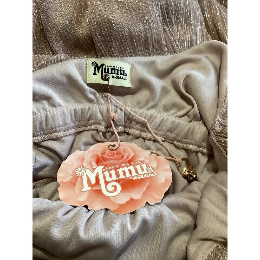 Show Me Your Mumu Caitlin Ruffle Maxi Dress Magic Mauve Pink XS Sleeveless - Image 5