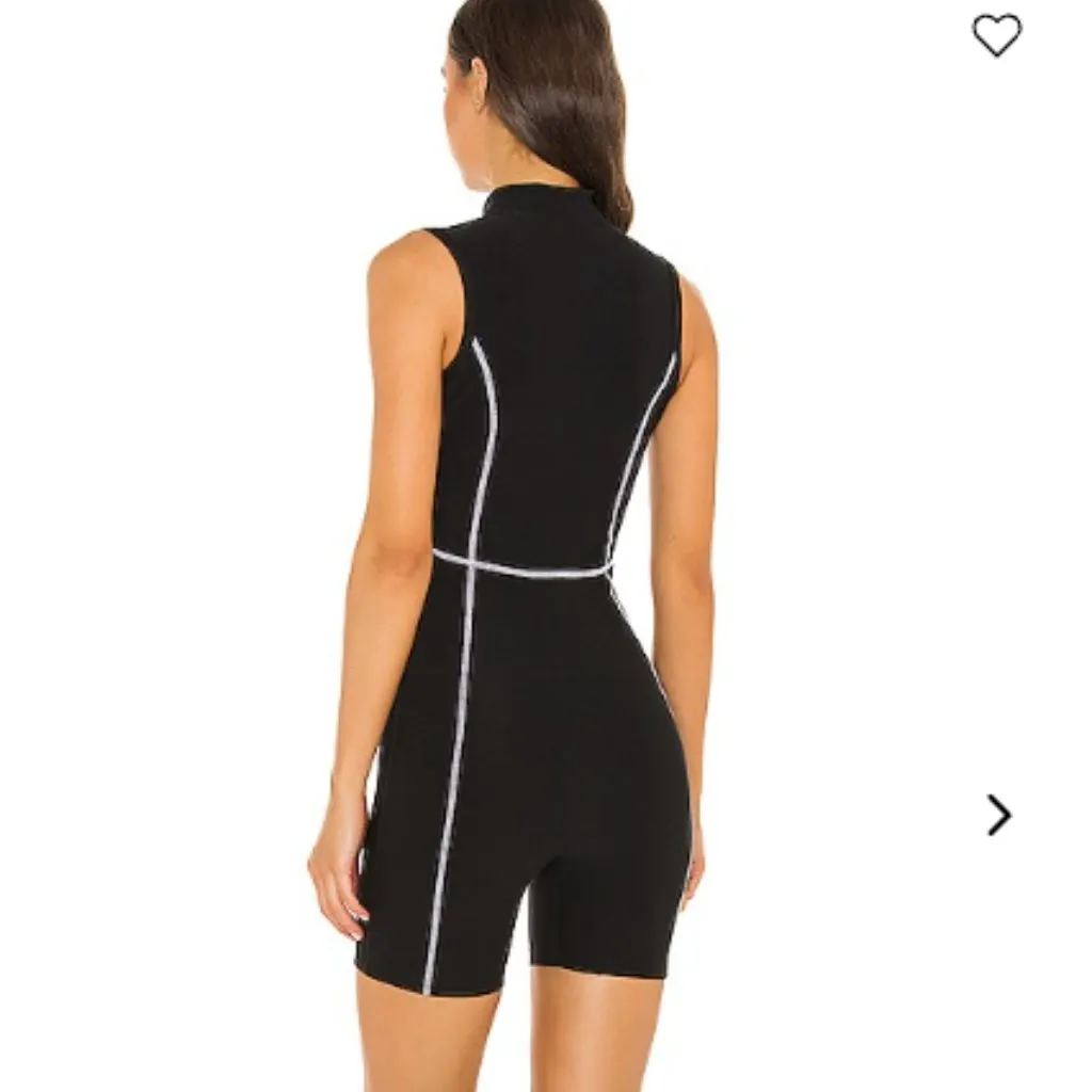 YEAR OF OURS x Lindsey Harrod Scuba Stretch Zip Onesie in Black 2X $154 - Image 4