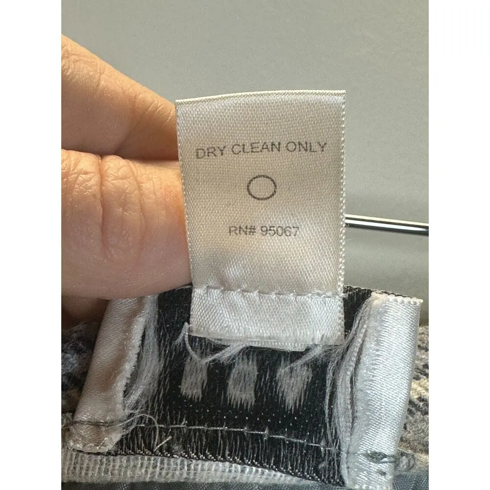 Oscar de la Renta  Women's Size 6 Gray Wool Plaid Dress Pants Business Casual EUC - Image 6