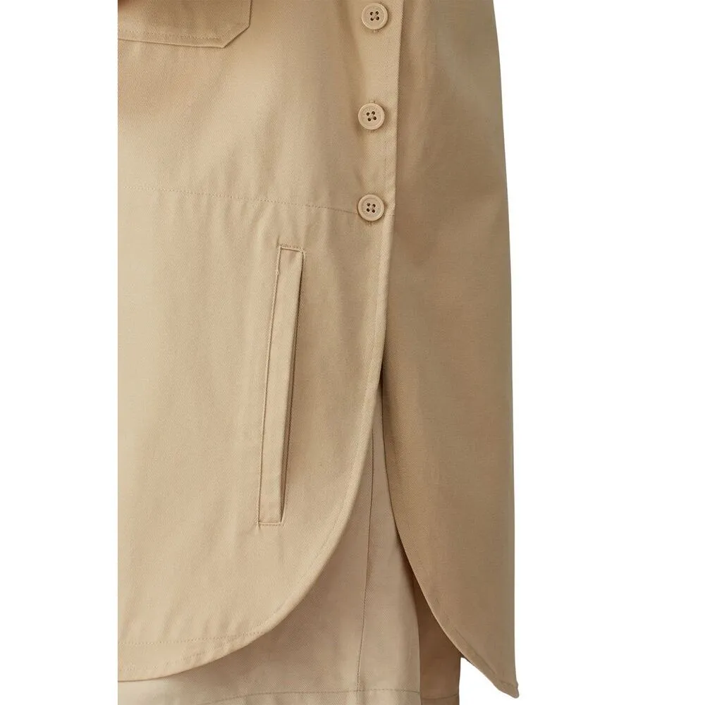 Equipment Femme Acaena Safari Beige Layered Shirt Mini Dress Size Small - Image 7