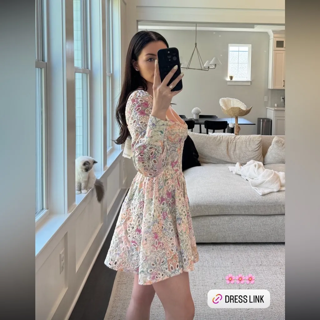 Bardot Lila Flounce Dress With Pastel Floral - Image 3