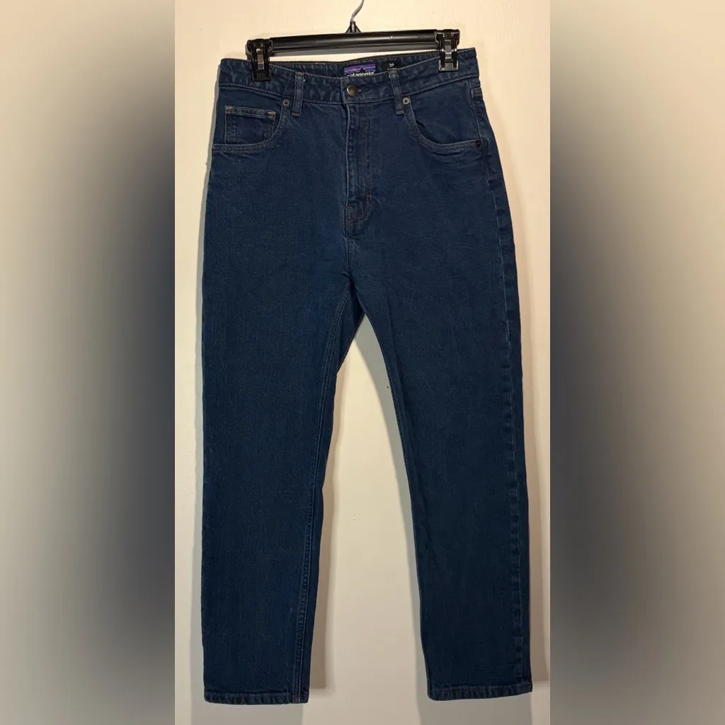 Patagonia Women’s Straight High Rise Dark Wash Jeans Outdoors Minimalist Size 29 - Image 3