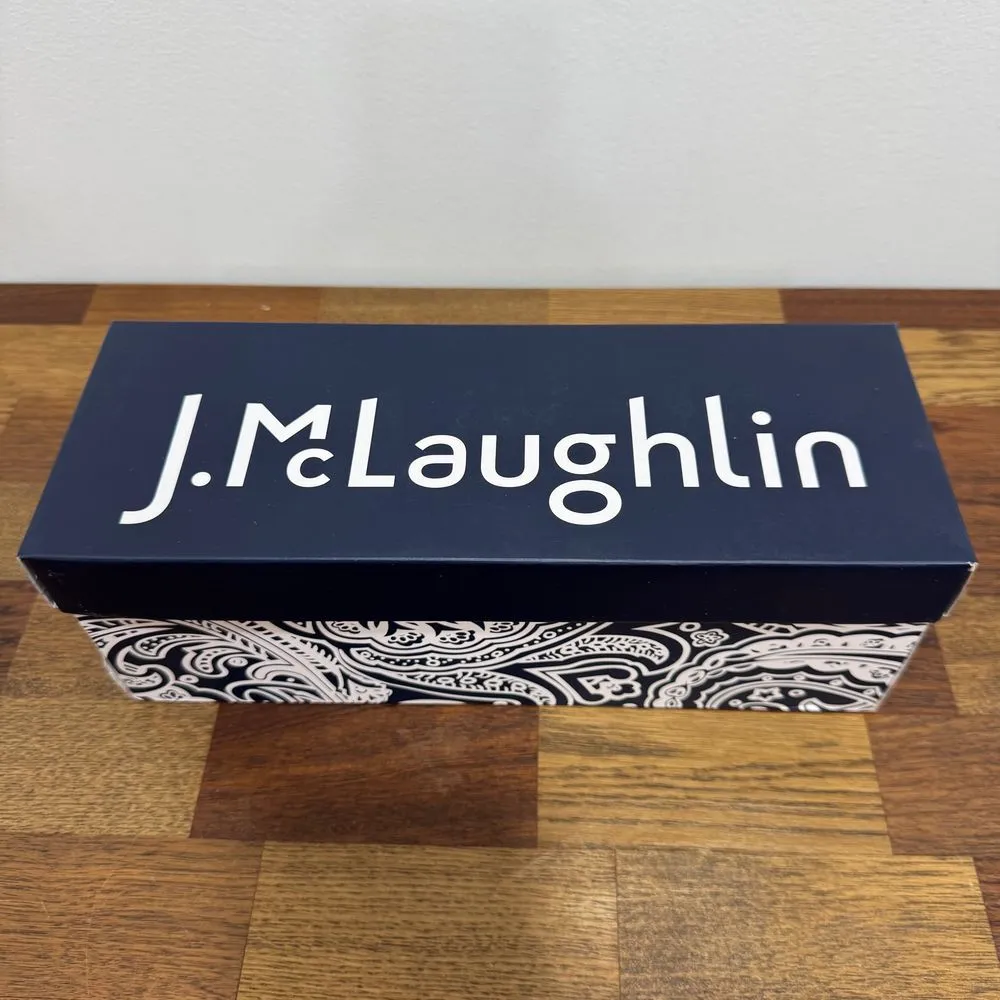 J Mclaughlin Holina Mules Denim Chambray Flats Y2K Slip On NWT Size‎ 8 Sandals - Image 10