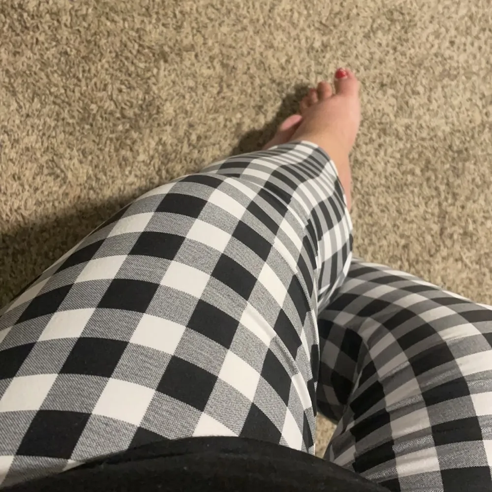 Terra & Sky New Tierra Sky buffalo check super soft leggings 4x - Image 3