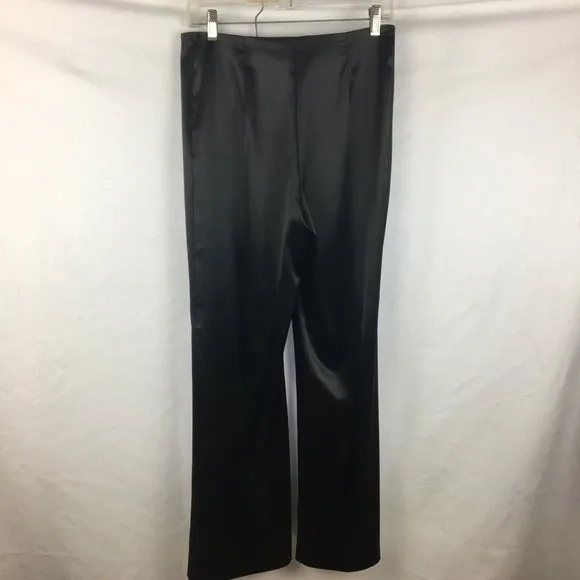 Joseph Ribkoff Black Satin Trouser Pants 8 - Image 4