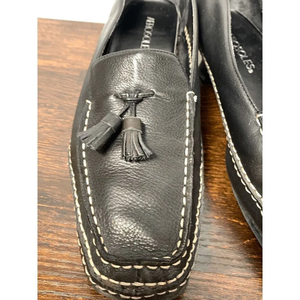 Aerosoles Front Gate Women Kitten Heel Loafers Moccasin Black Leather Shoes 8.5M - Image 11