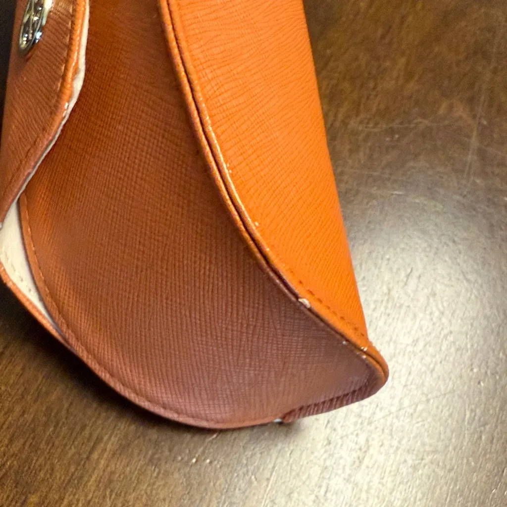 Tory Burch Orange Sunglasses Case Empty - Image 4
