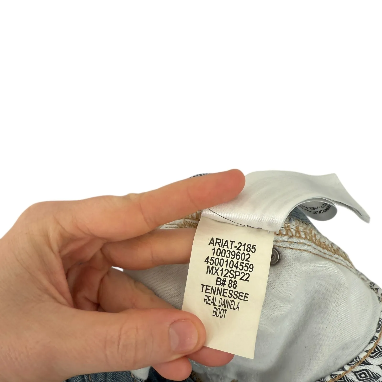 Ariat REAL High Rise Boot Jeans Western Country Rodeo Cowgirl Hemmed Womens 26 - Image 9