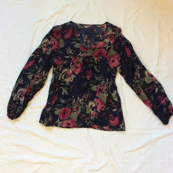 Anthropologie EUC Vintage Anama Multicolor Floral Blouse - Size S - Image 2