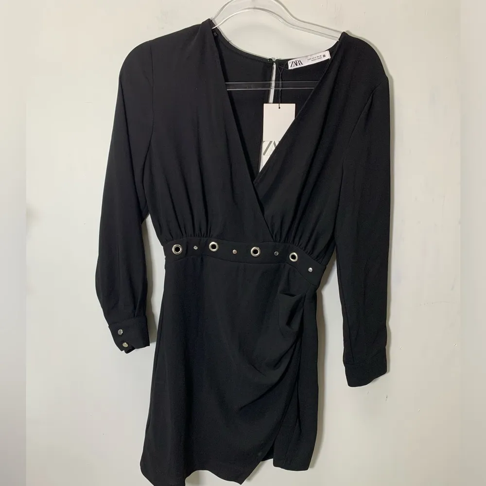 ZARA BLACK LONG SLEEVES MINI DRESS BLD SIZE S REF 1971/171/800 - Image 3