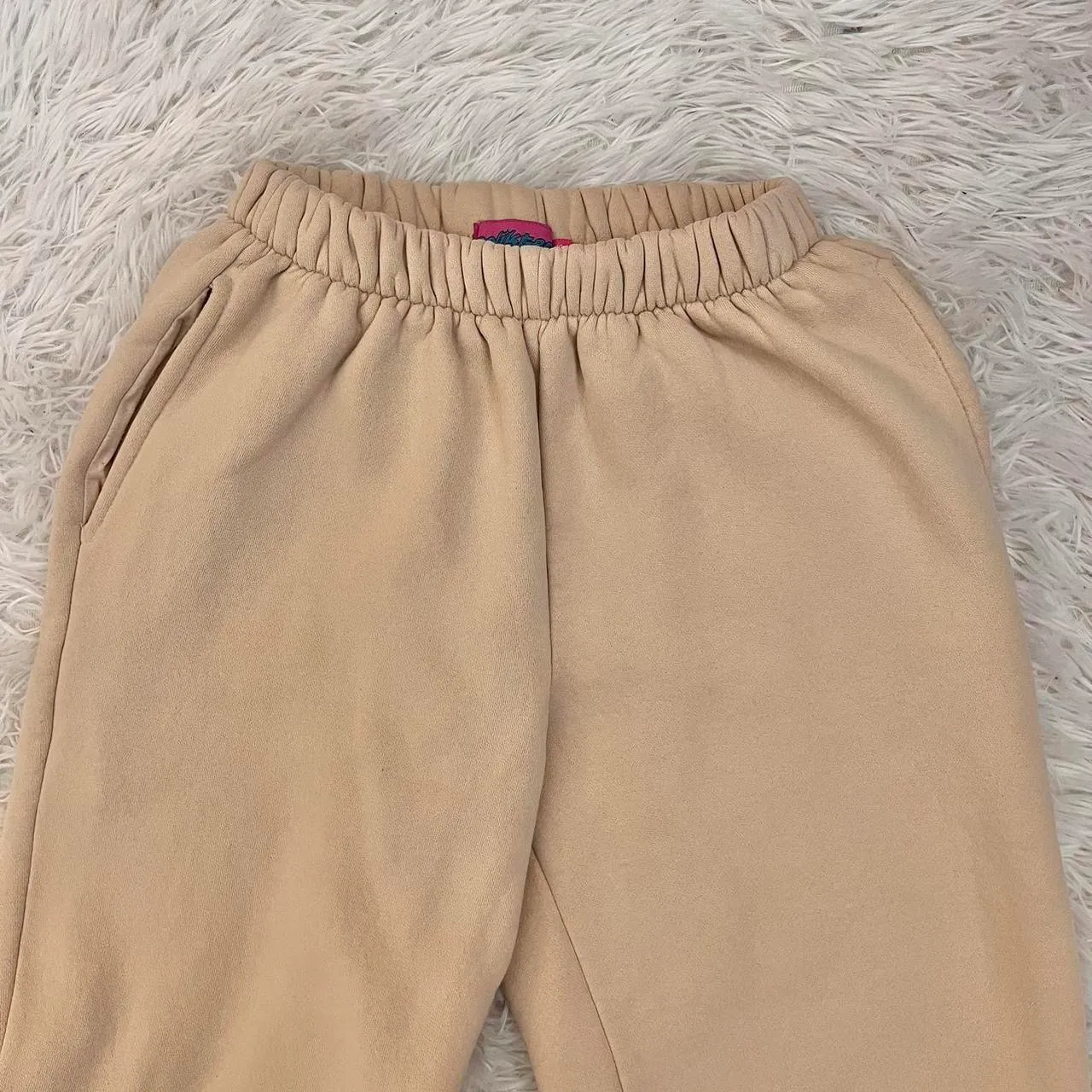 Tan/Cream  Jogger Sweatpants - Image 3