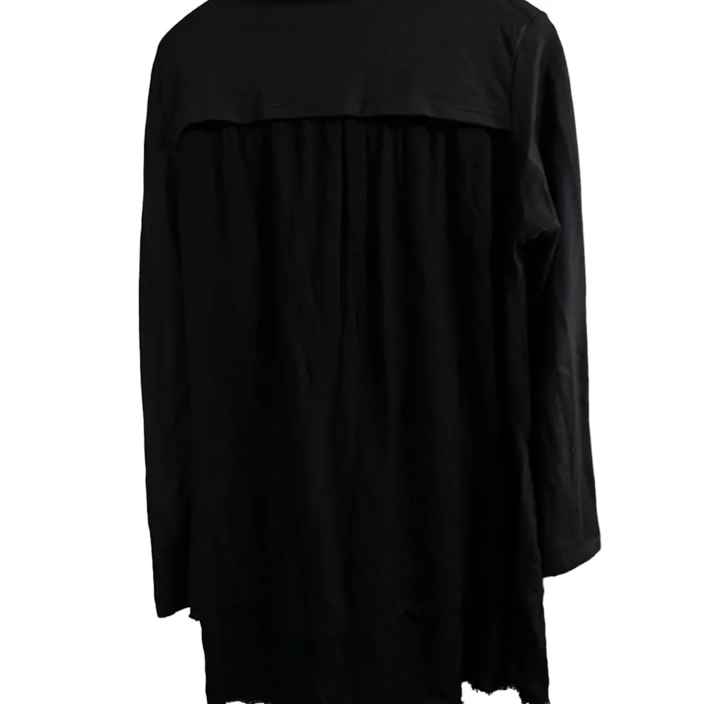 XCVI Black Lagenlook Asymmetrical Full Zip Size Small Longer Length Jacket. - Image 3