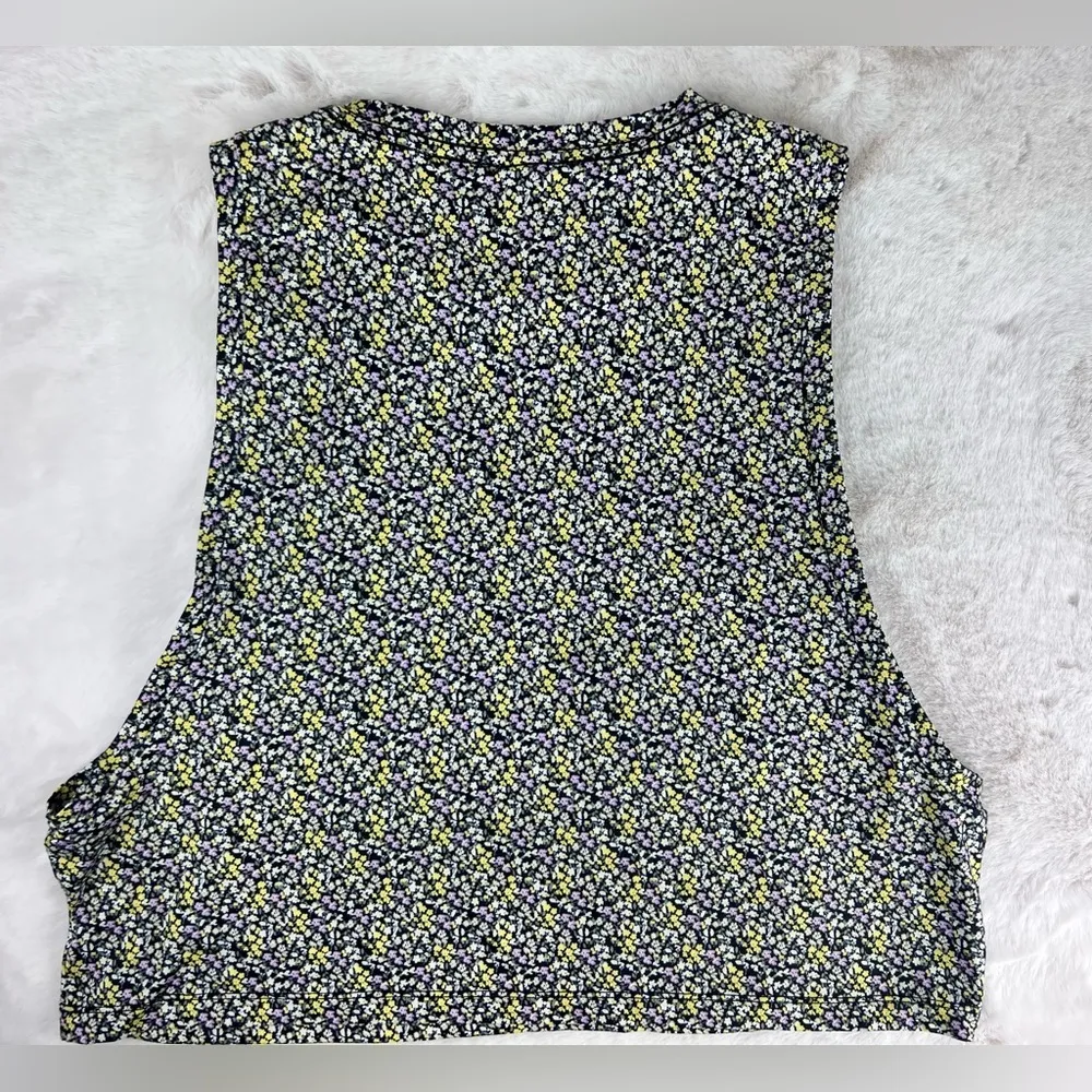 Adam Selman Sport Cropped Floral Print Tank Top size XS - Image 3