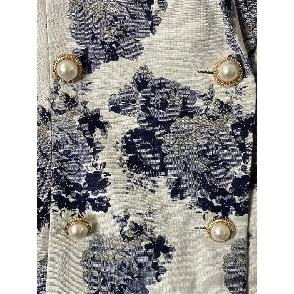 MAJORELLE Floral Donnie Mini Blazer Dress Size Small Blue NEW Party Garden - Image 4