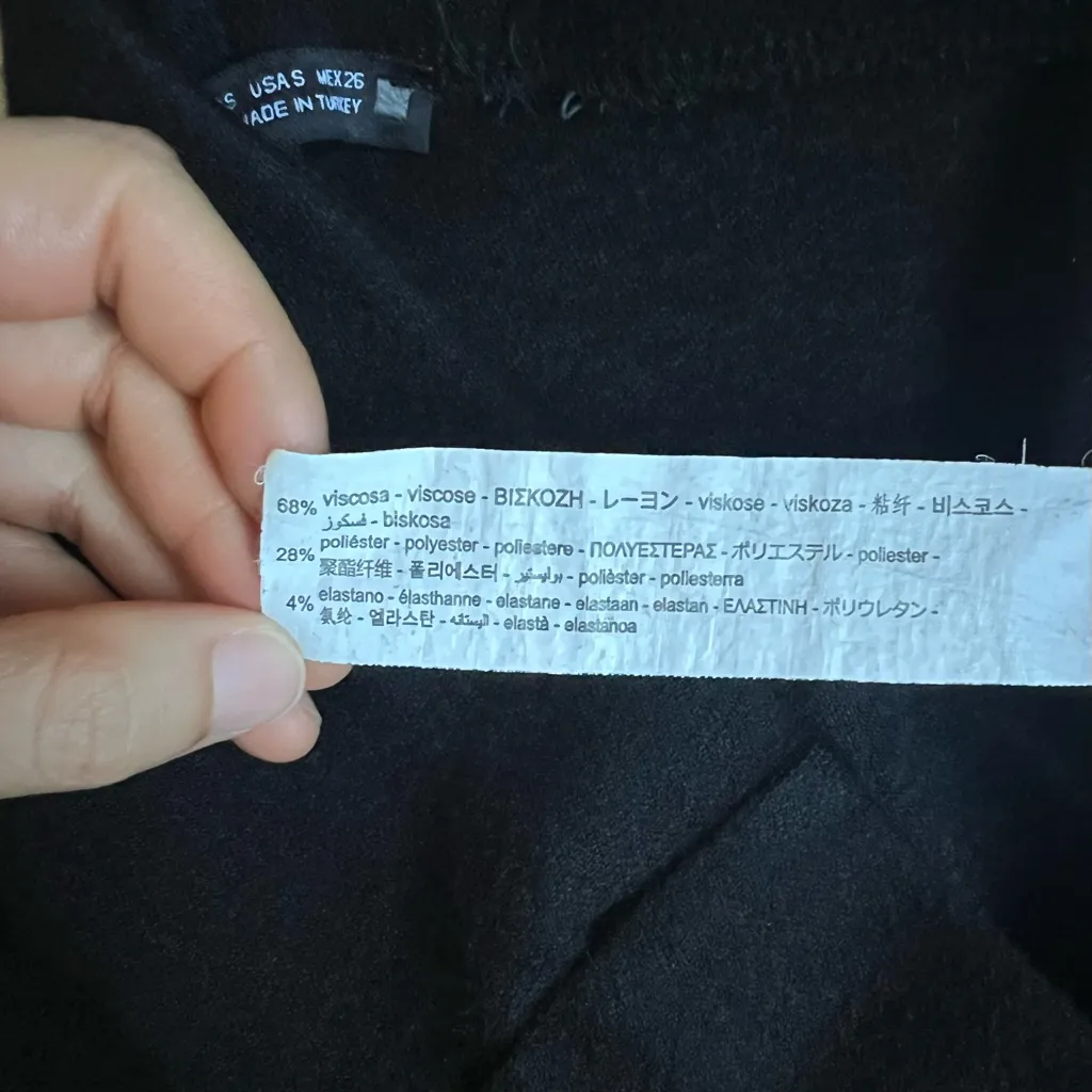 Flared Pants Leggings – Black, Side Slit Hem, Stretch Fit - Image 5