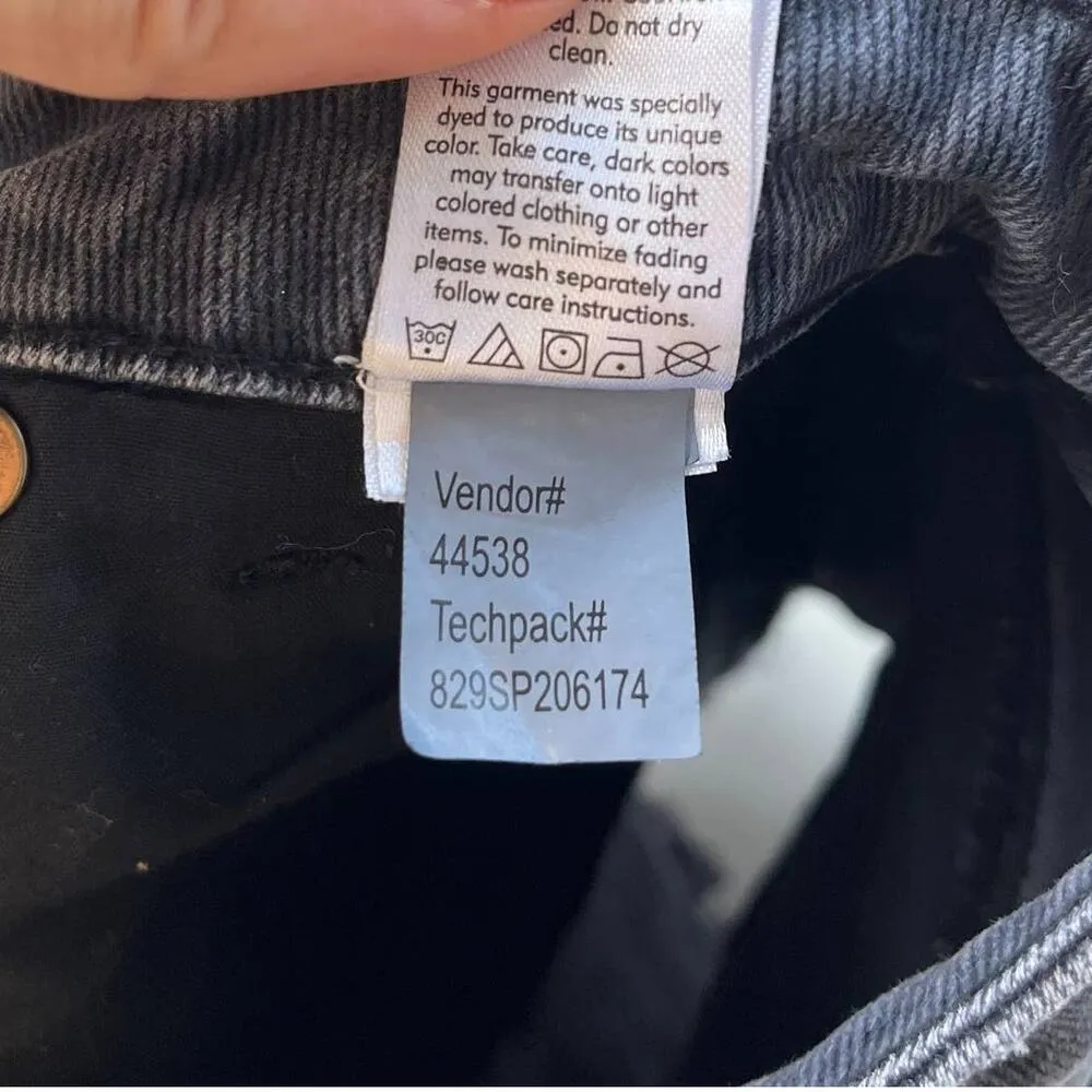 Pacsun High Rise Festival Cutoff Denim Shorts Size 24 Faded Black Booty Distress - Image 11