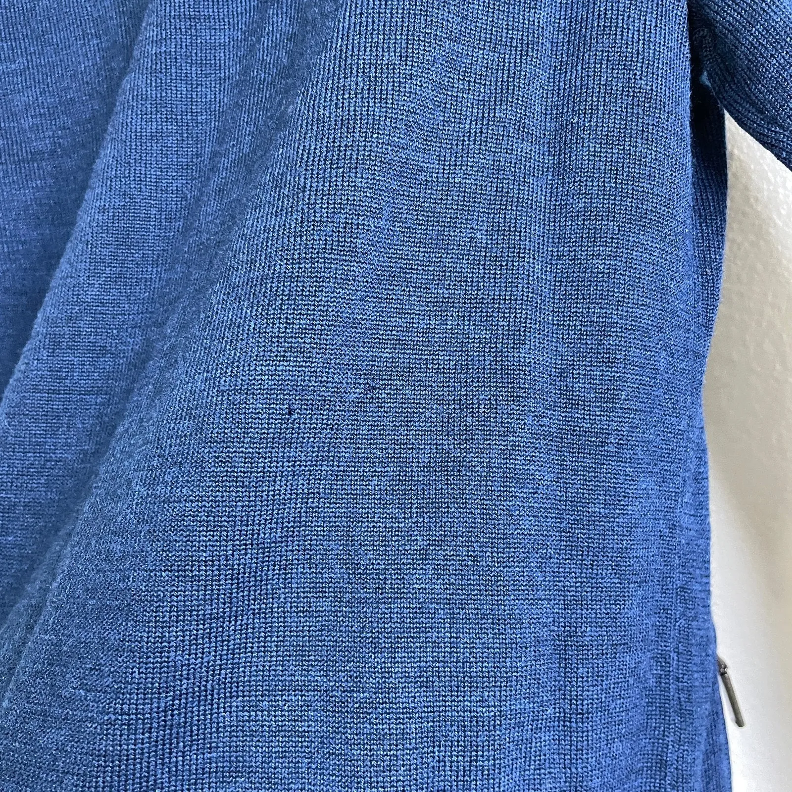 Alaska by Luly Yang Sweater Jacket Small Blue Full Zip Knit Airlines *Holes - Image 11