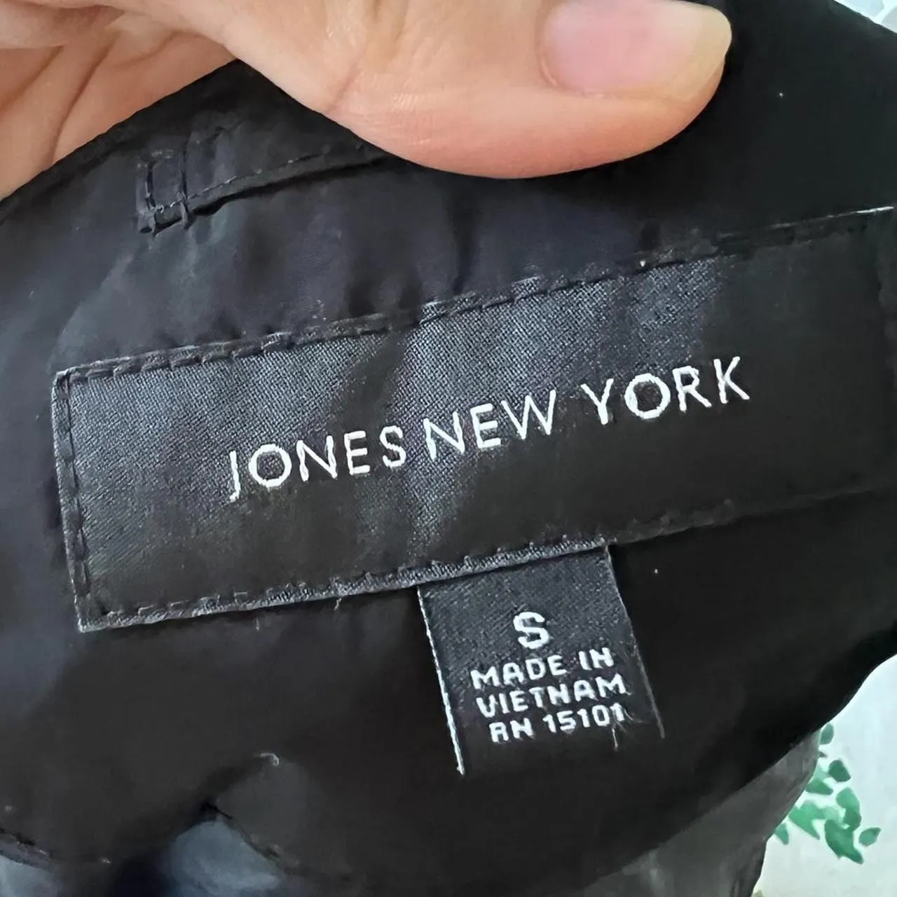 jones new york quilted long length jacket size small - Image 6