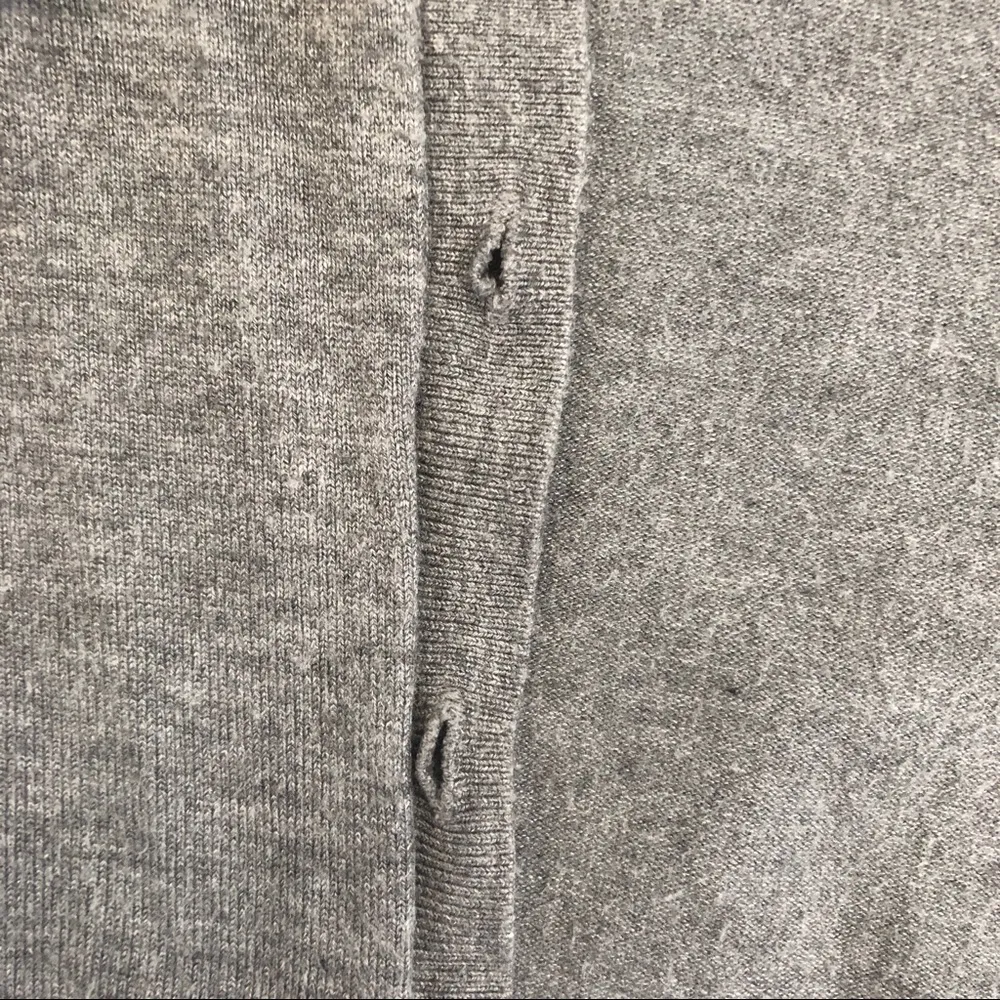 Cable & Gauge  Button-Up 3/4 Sleeve Cardigan Grey Medium - Image 10