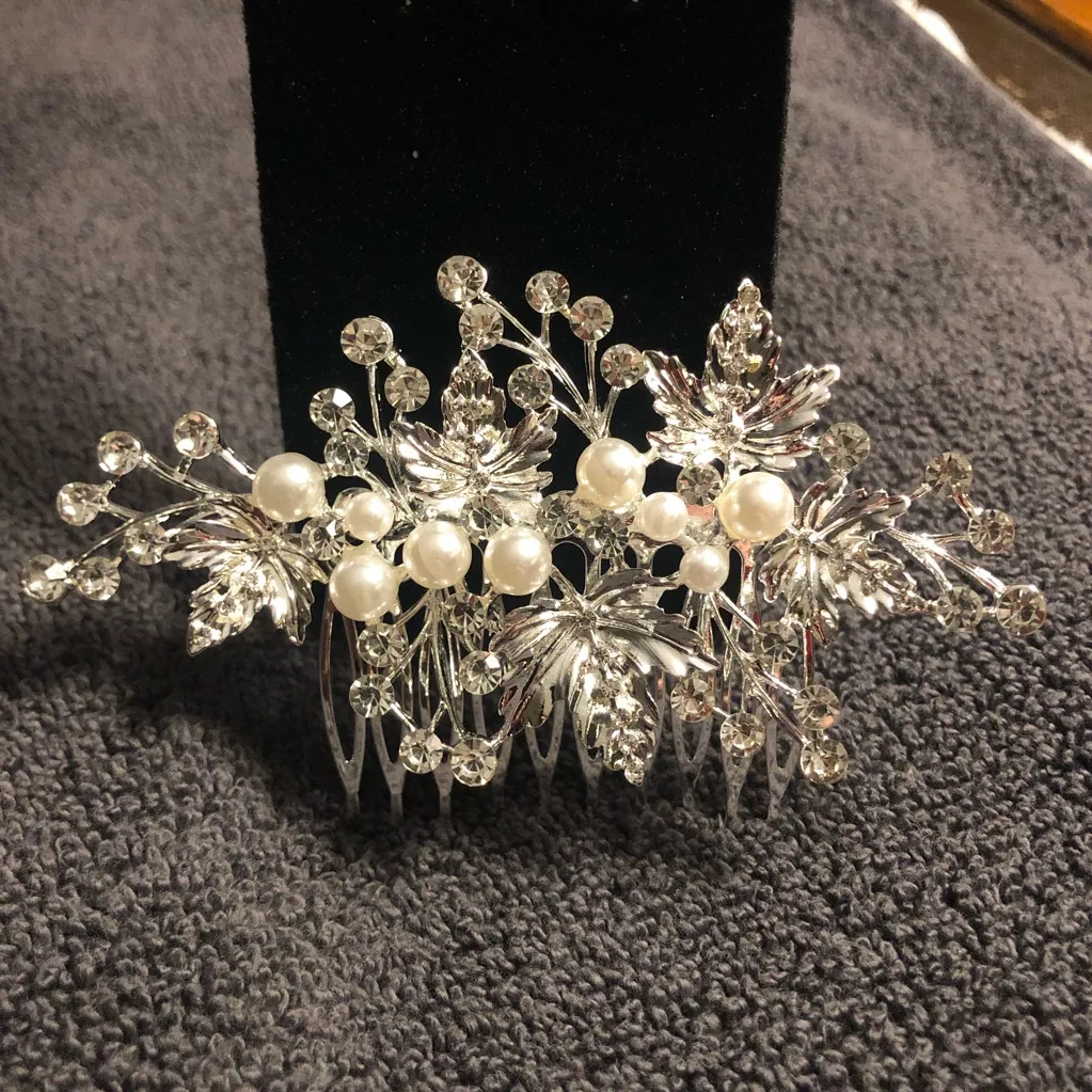 Fancy bridal hair accessory Silver - Image 2