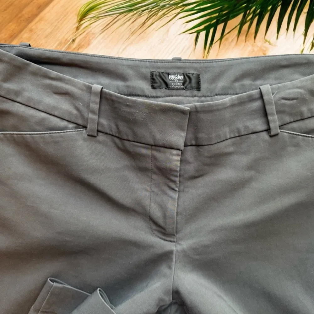 MOSSIMO Modern Flare Stretchy Gray Dress Pants - Image 6