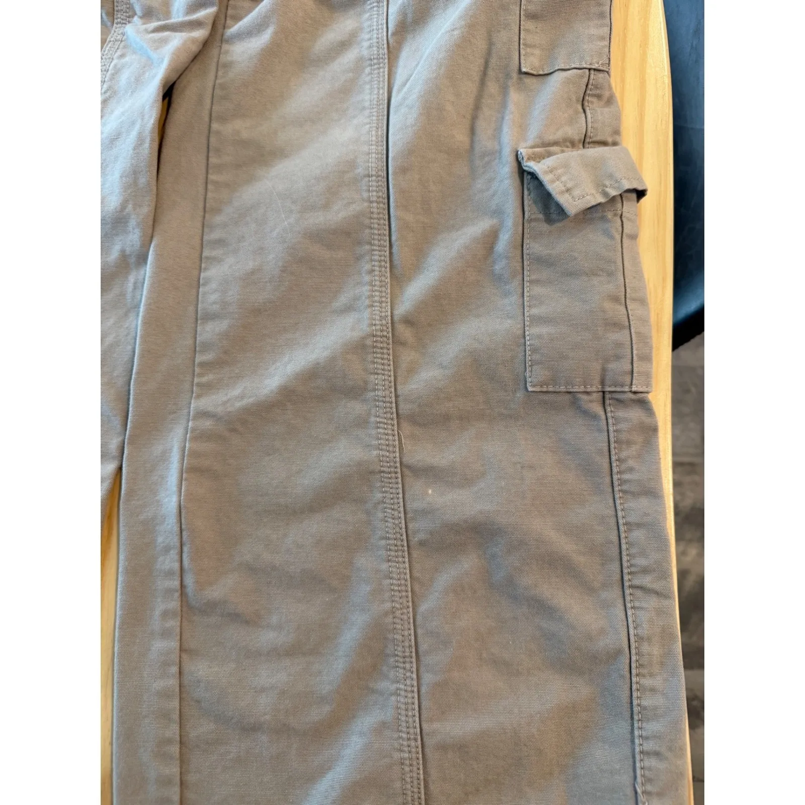 Motel Size Small Women Carge Wide Leg Khaki‎ Tan Brown Pants Y2K Trouser - Image 4