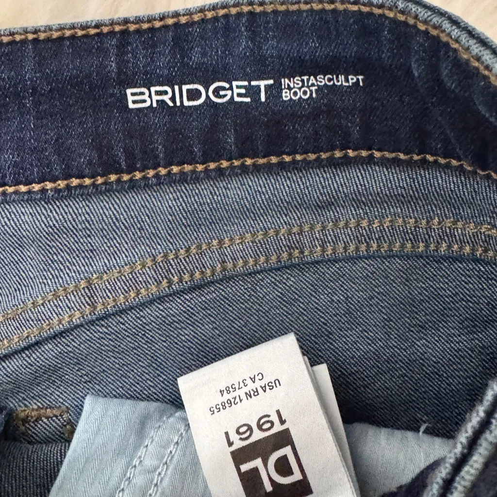 DL1961 Deep Indigo Flare Jeans‎ Bridget instasculpt boot - Image 6