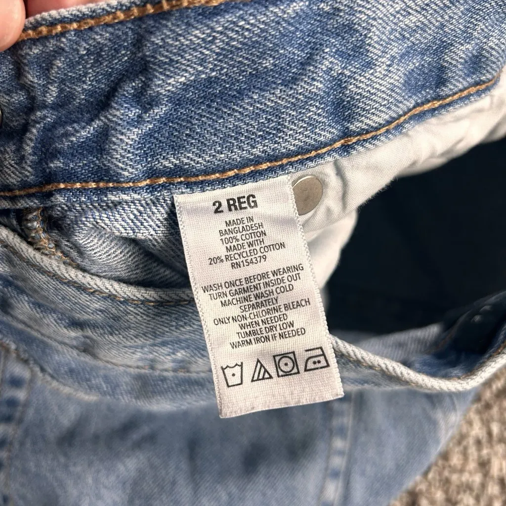 Aeropostale 90s Baggy Distressed Jeans Size 2 Regular Blue - Image 7