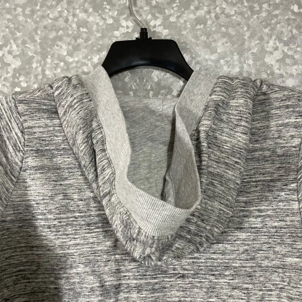 Torrid Gray Lace Up Cropped Hoodie Sweatshirt - Size 0 (12/Large) - Long Sleeves - Image 7