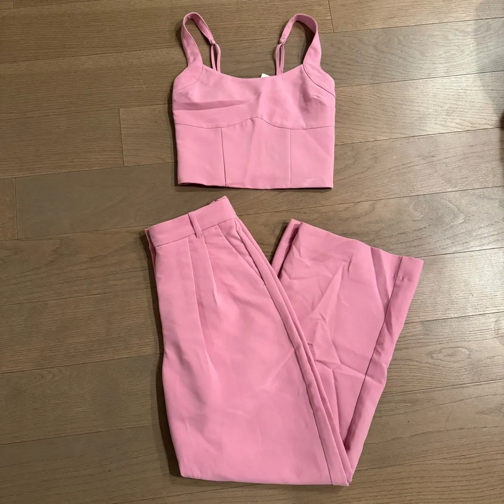 NWT Abercrombie Pink Corset and Trouser Set - Image 2