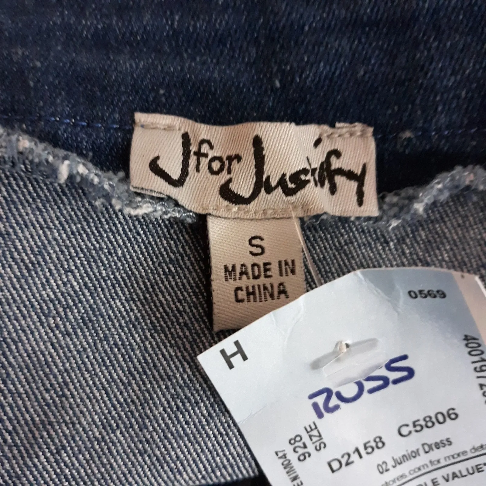 J for Justify Juniors Denim Dress Size Small Blue Y2K Festival Weekend Coastal - Image 7