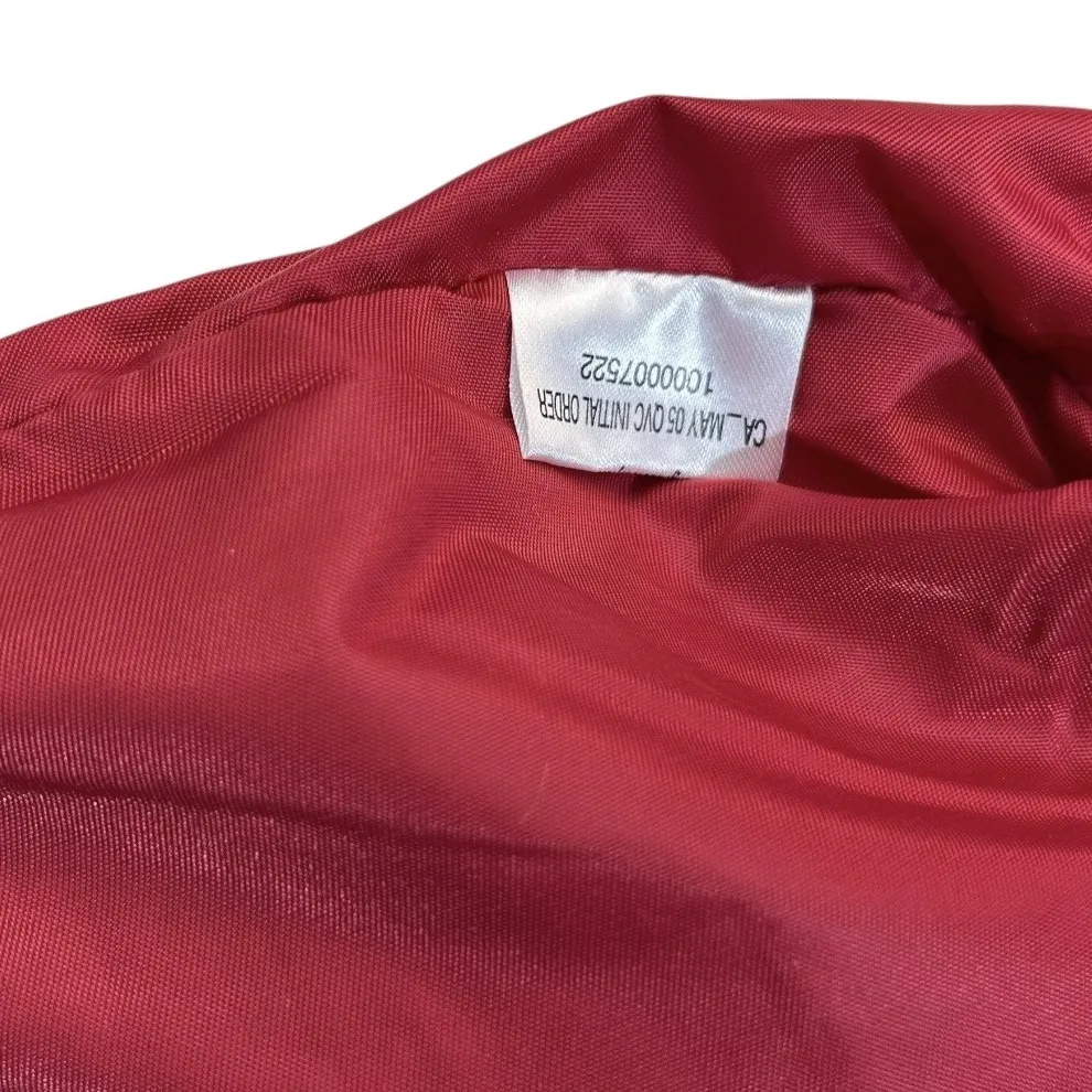 Vintage 90’s The SAK Crochet Bag Y2K Crossbody Shoulder Purse Red Zip 5.5x7  - Image 9