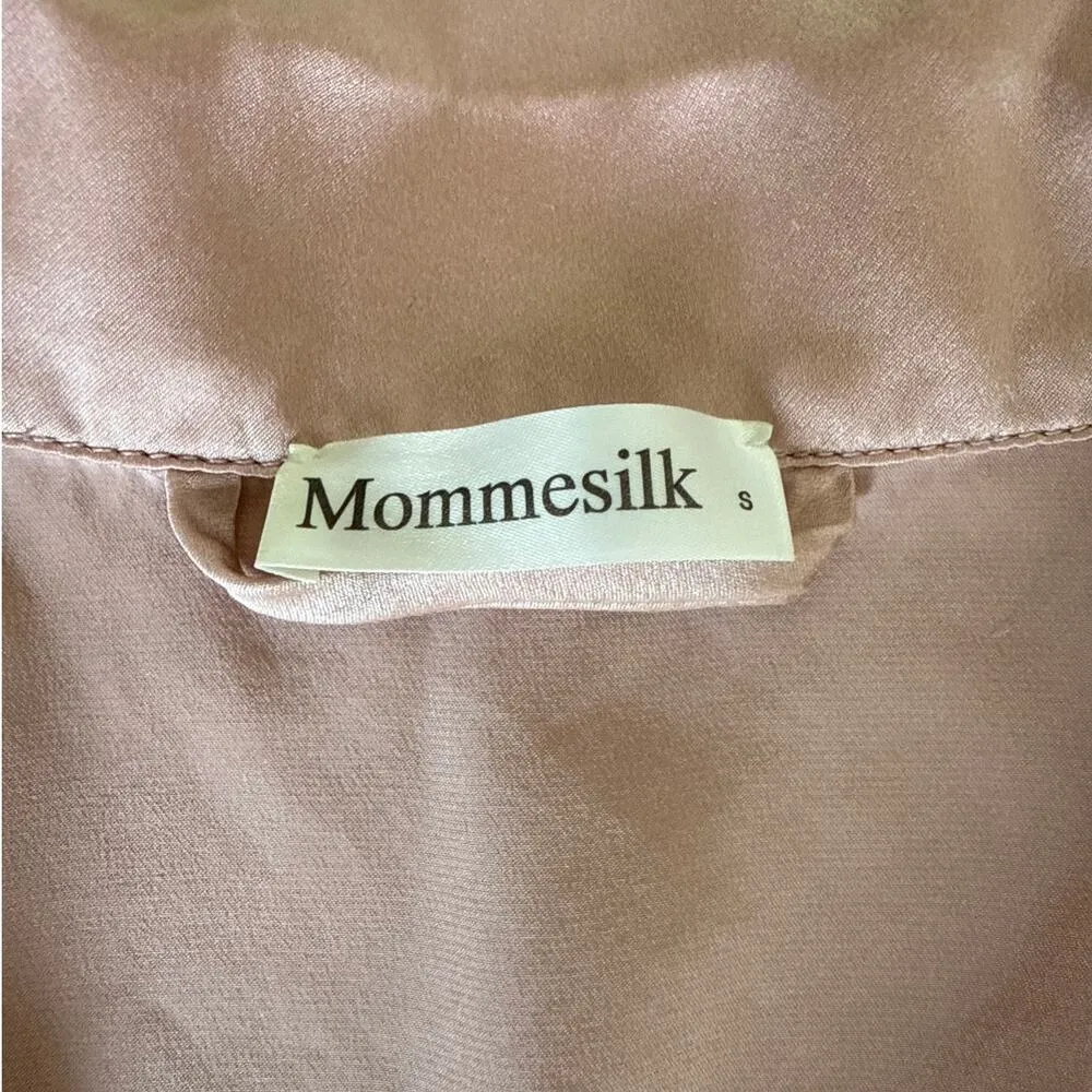 Benefit x Mommesilk Long Sleeve Piped Pyjama Set in Blush Pink - Image 5