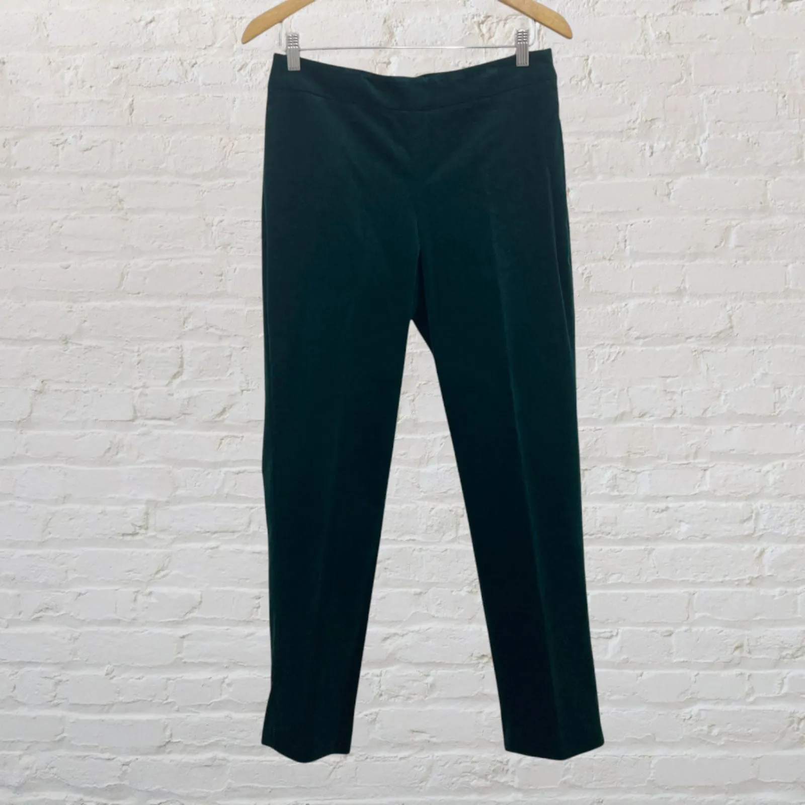 Talbots Velvet Slim Ankle Pants 4 Curvy Fit Emerald Green NWT - Image 3