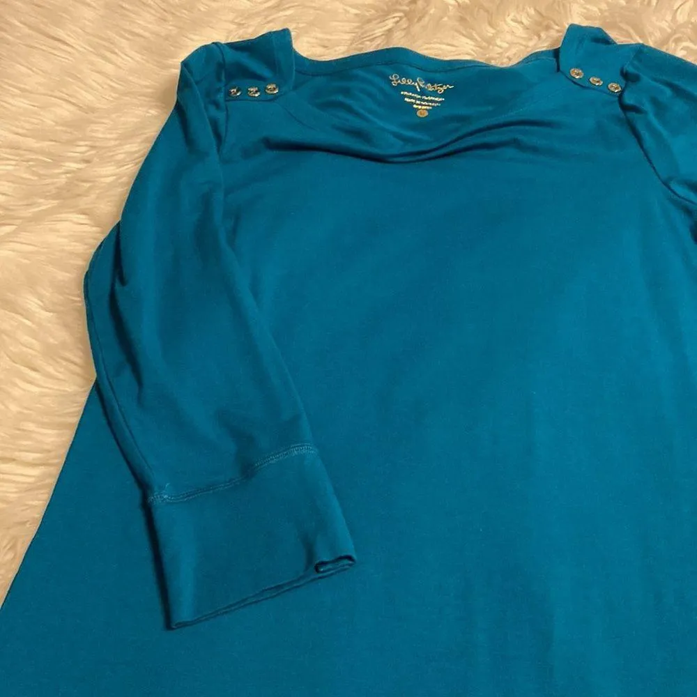 LILLY PULITZER DRESS SIZE L LENGTH 35” BUST 36” SLEEVES 18”/12” - Image 12